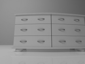 white drawer 3D 모델