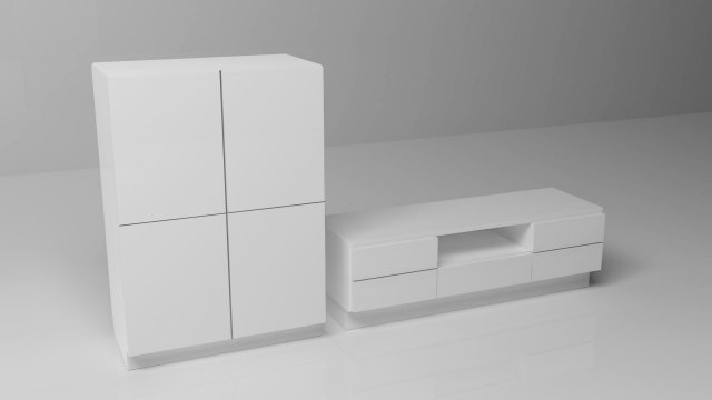 white closet 3D Model .c4d .max .obj .3ds .fbx .stl .blend 