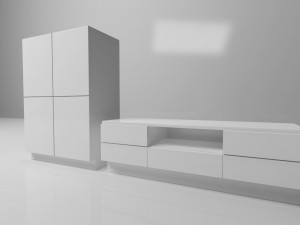 white closet 3D Model
