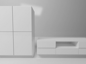 white closet 3D Model