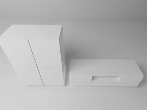 white closet 3D Model