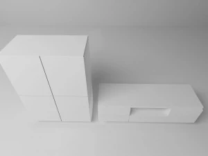 white closet 3D Model