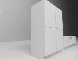 white closet 3D Model