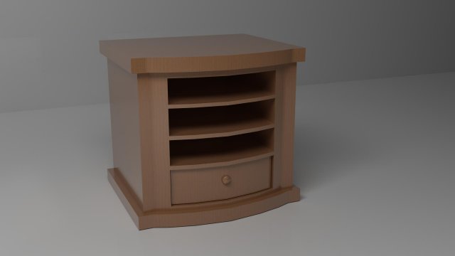wood drawer Model 3D .c4d .max .obj .3ds .fbx .stl .blend 