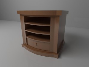 wood drawer Model 3D