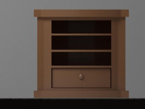 wood drawer Model 3D
