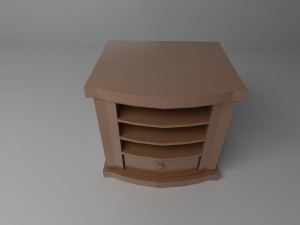 wood drawer Model 3D