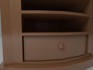 wood drawer Model 3D