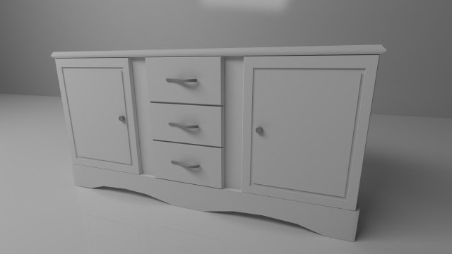 white bookcase 3D-Modell .c4d .max .obj .3ds .fbx .stl .blend 