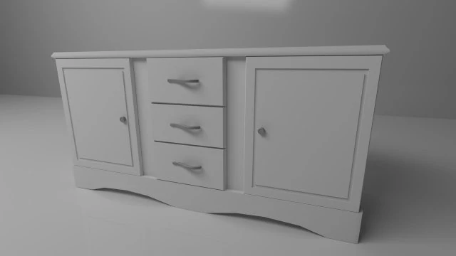 biały regał Model 3D .c4d .max .obj .3ds .fbx .stl .blend 