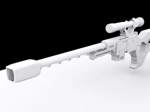 छिप कर गोली दागने वाला एक प्रकार की बन्दूक 3D मॉडल