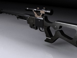 sniper rifle Model 3D