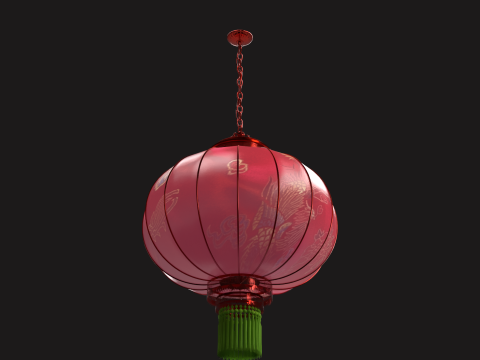 Chinese red lantern 3D Model