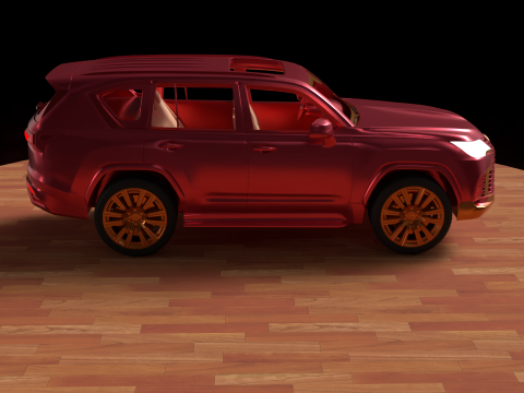 Chinese red car 3D Model