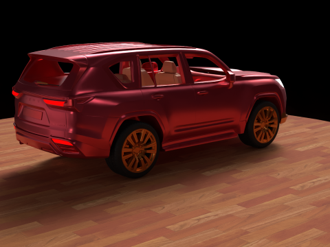 Chinese red car 3D Model