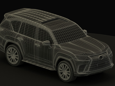 Chinese red car 3D Model