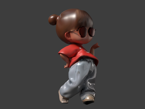 Chinese girl figure 3D Model
