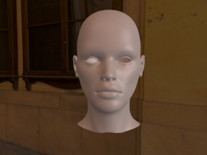 funny girl head 3D Model