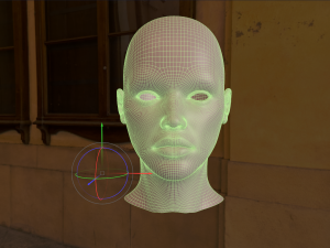 funny girl head 3D Model