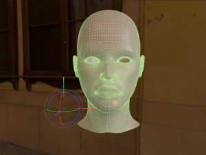 funny girl head 3D Model