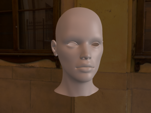 funny girl head 3D Model