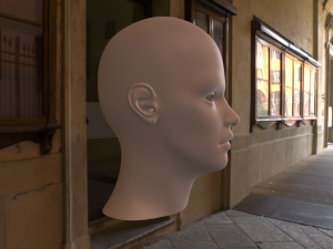 funny girl head 3D Model