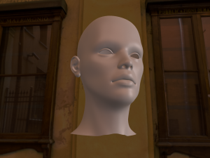 funny girl head 3D Model