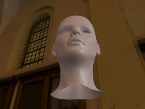 funny girl head 3D Model