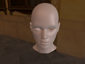 funny girl head 3D Model