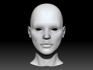 funny girl head 3D Model