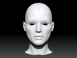 funny girl head 3D Model