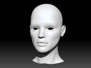 funny girl head 3D Model