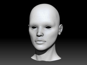 funny girl head 3D Model