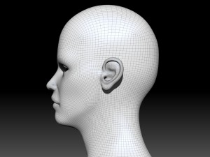 funny girl head 3D Model