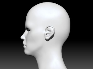 funny girl head 3D Model