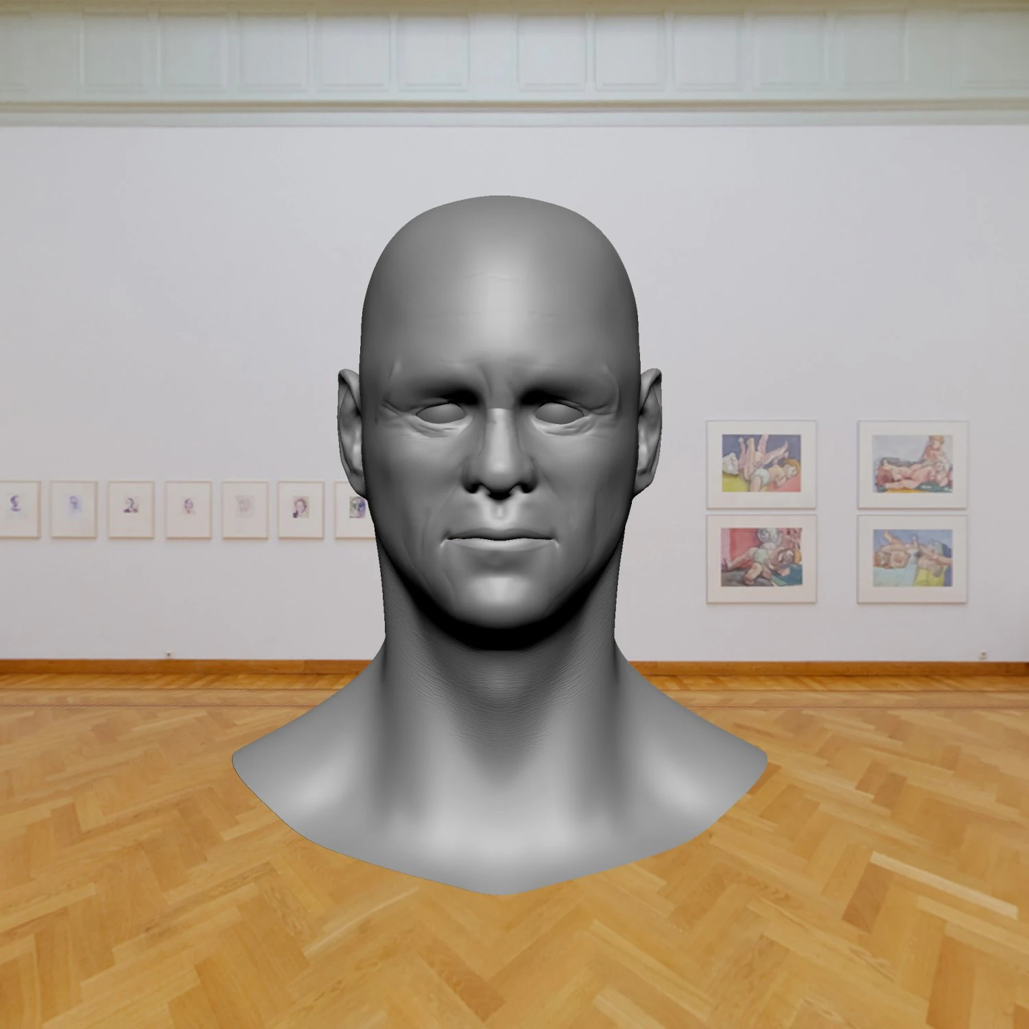 jim hight poly head 3D Model .c4d .max .obj .3ds .fbx .stl .blend
