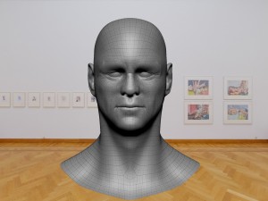 jim hight poly head Model 3D
