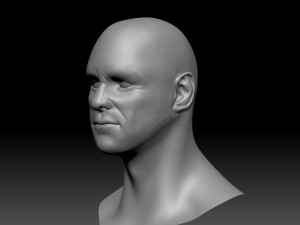 jim hight poly head Model 3D
