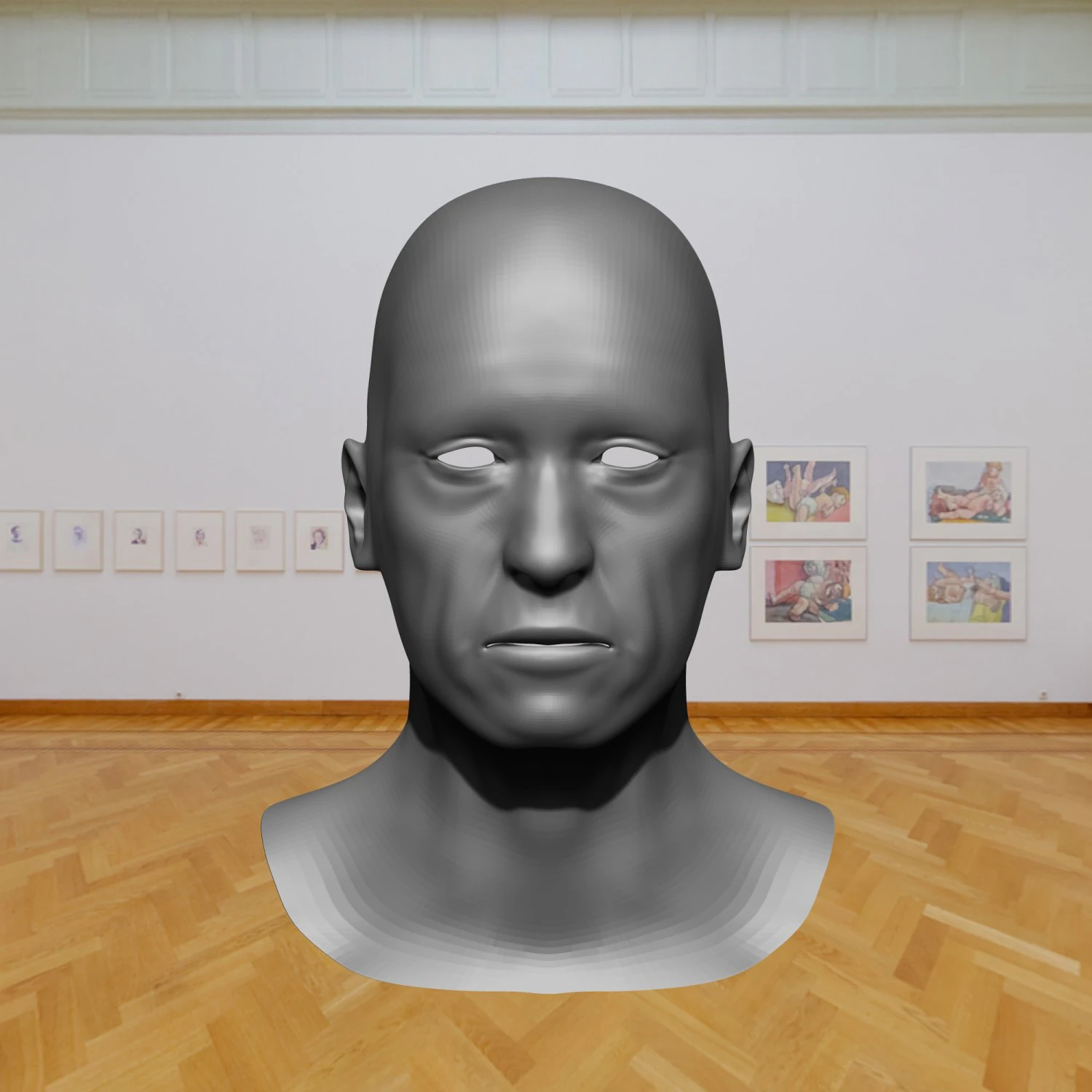 base mesh old head 3D Model .c4d .max .obj .3ds .fbx .stl .blend 