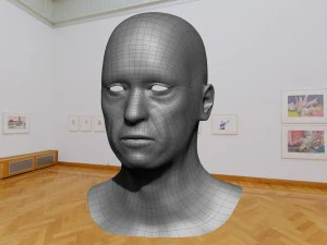 base mesh old head 3D Model
