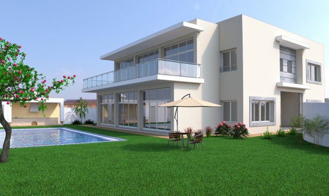 modern house Modelo 3D .c4d .max .obj .3ds .fbx .stl .blend 