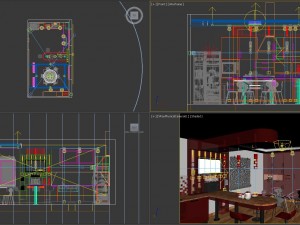 red kitchen 3D Model