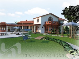 tiled roof house 3D Model