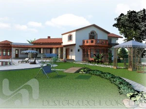 tiled roof house 3D Model