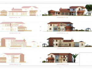 tiled roof house 3D Model