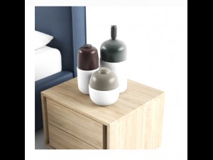 zegen bedside table a bed decor 3D मॉडल
