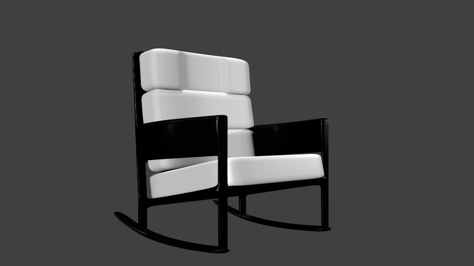 modern rocking chair 3D Model .c4d .max .obj .3ds .fbx .stl .blend