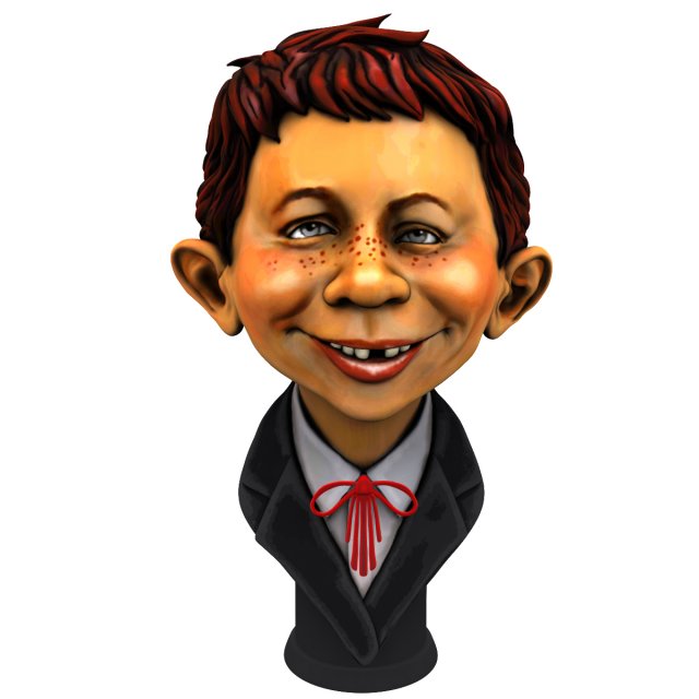 alfred e neuman 3D 프린트 모델 .c4d .max .obj .3ds .fbx .stl .blend 