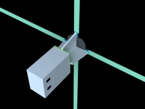 led screen together mounting 3D Model