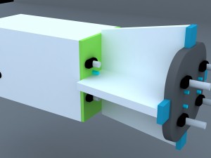 led screen together mounting Model 3D